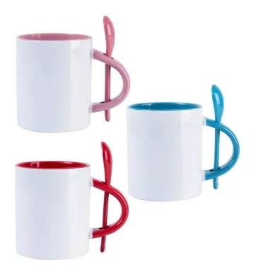 Caneca com Colher Reta Inteira